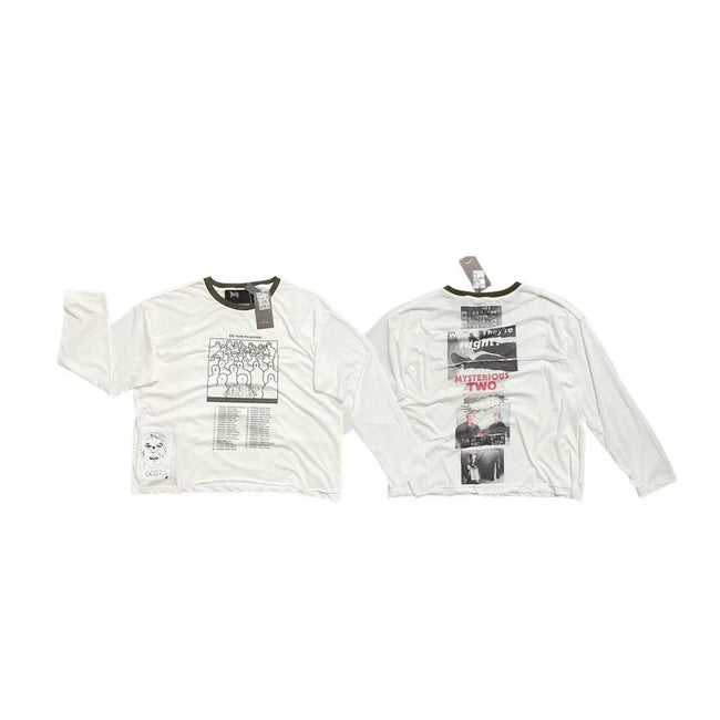 PALY Hollywood Green-Trim Vintage Collage Long-Sleeve T-Shirt - Cream Hover Image