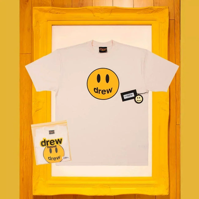 Drew House Smiley Face Short Sleeve T‑Shirt, Off‑White Hover Image