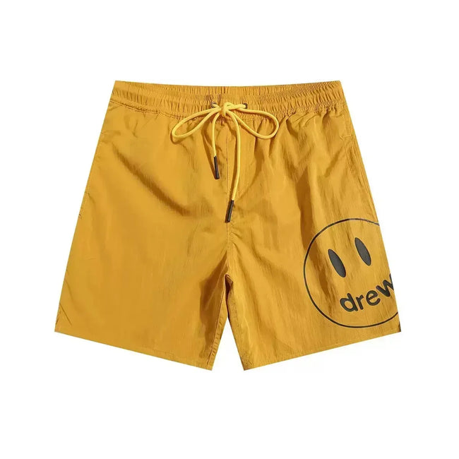 Drew House Smiley Face Swim Shorts, Mustard Yellow Hover Image