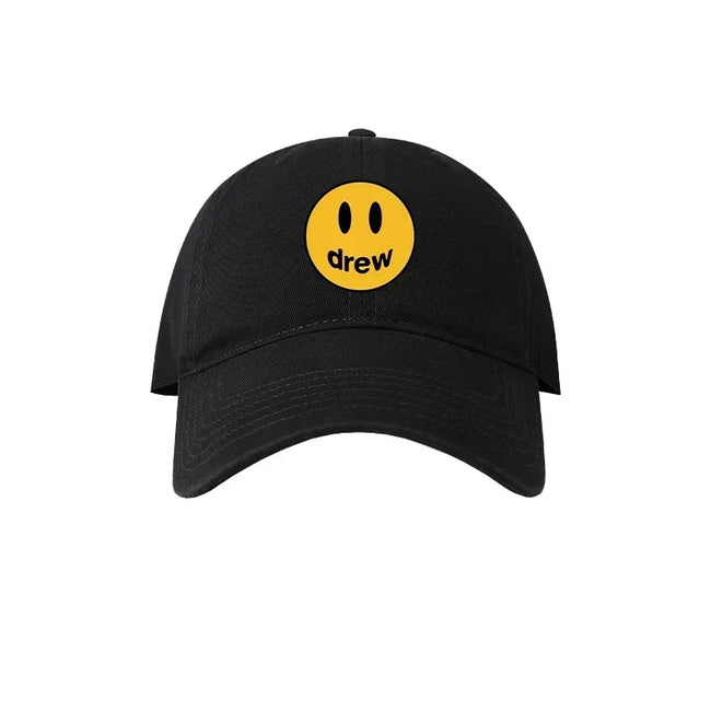 Drew House Smiley Face Baseball Cap, Black Hover Image