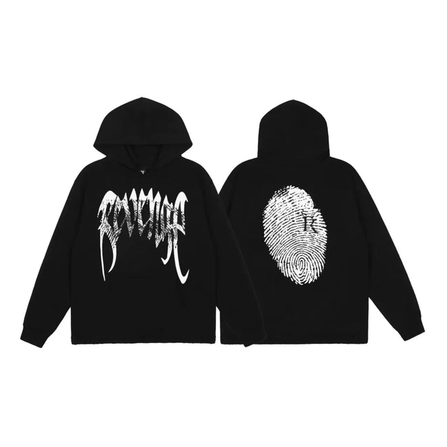Revenge Black Fingerprint Arch Logo Pullover Hoodie Hover Image