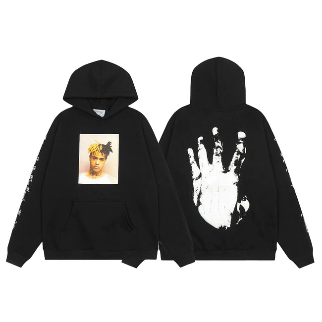 Revenge XXXTentacion Mugshot Hand Graphic Pullover Hoodie Hover Image