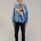 PALY Hollywood Vintage Collage Graphic Sweatshirt - Blue