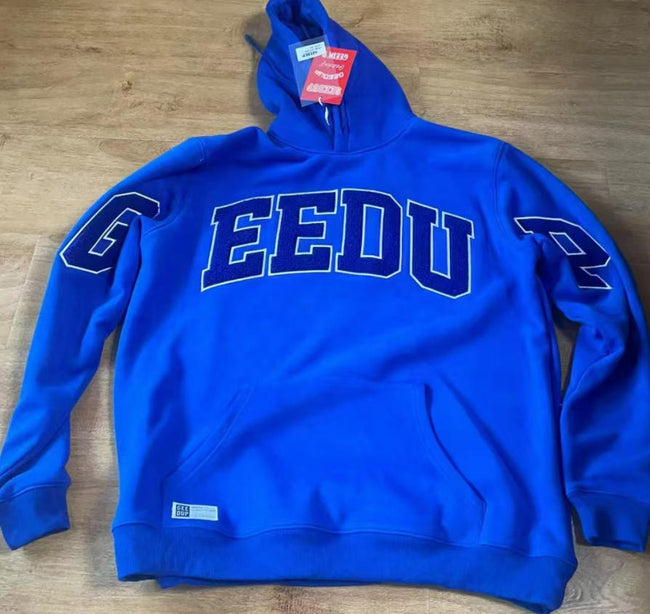 Geedup Royal Blue Navy Outline Arch Logo Hoodie Hover Image