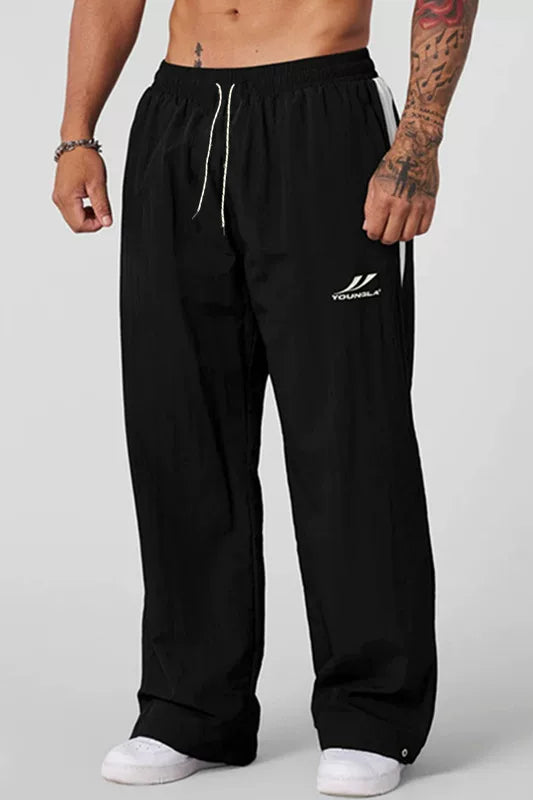 YOUNGLA Men's Side Piping Track Pants Hover Image