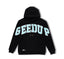 Geedup Black Light Blue Arch Logo Hoodie