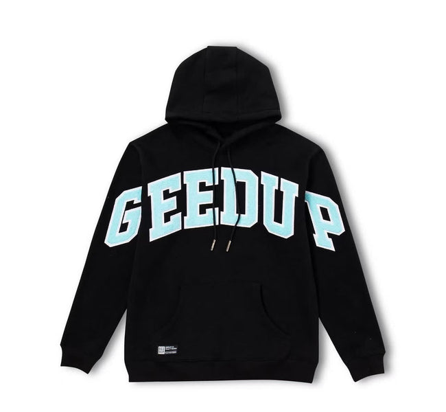 Geedup Black Light Blue Arch Logo Hoodie Hover Image