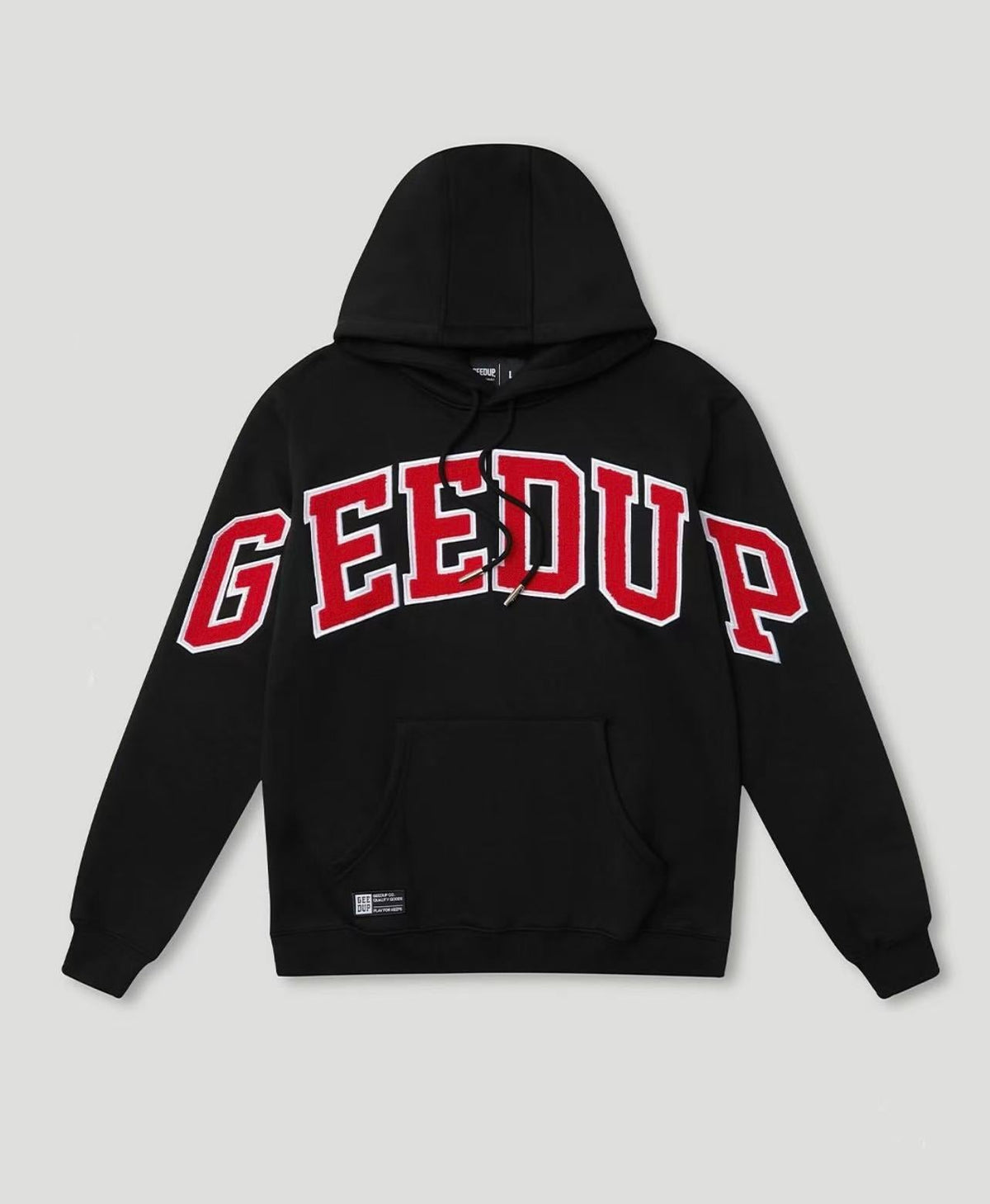 Geedup Black Red Arch Logo Hoodie