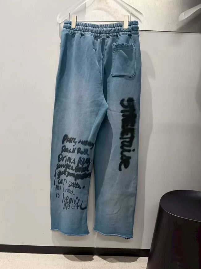 PALY Hollywood Vintage Graphic Sweatpants - Blue Main Image