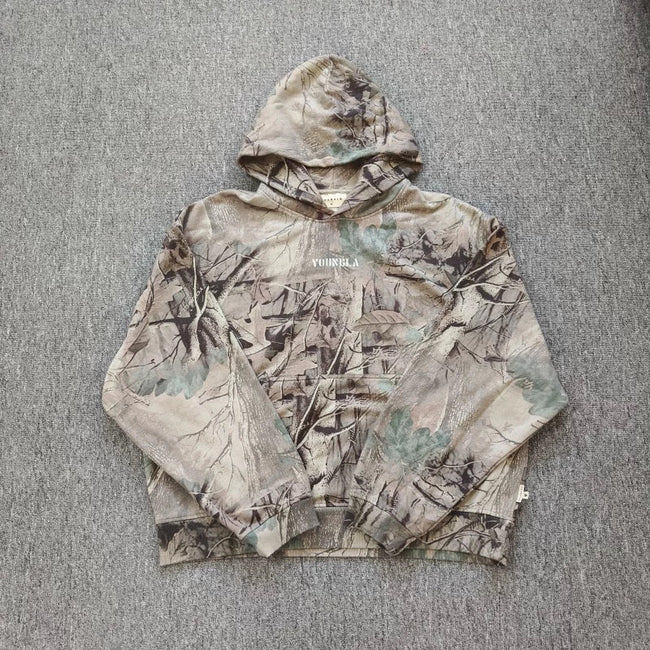YOUNGLA- Desert Woodland Camo Graphic Pullover Hoodie Hover Image