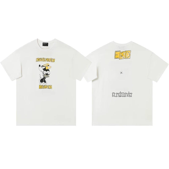 Enfants Riches Déprimés Cartoon Graphic & Back Yellow Tag T-Shirt - Cream Hover Image