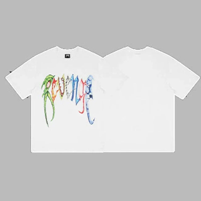 Revenge Multicolor Arch Logo Short Sleeve T-Shirt White Hover Image