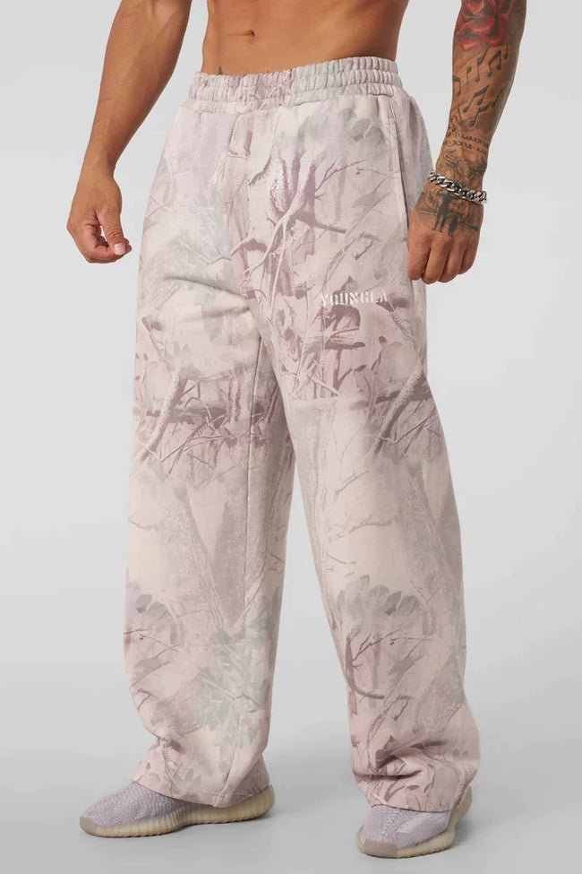 YOUNGLA Men's Relaxed Fit 3D Digital Tree Camo Sweatpants Hover Image