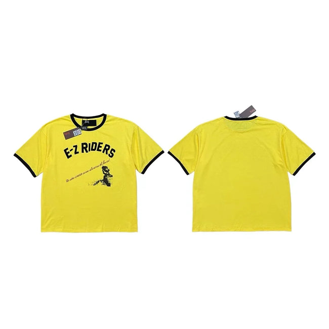 PALY Hollywood "E-Z RIDERS" Ringer T-Shirt - Yellow Hover Image