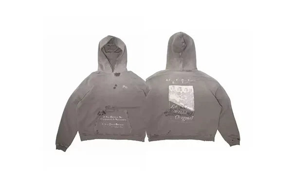 PALY Hollywood Vintage Collage Pullover Hoodie - Grey Hover Image