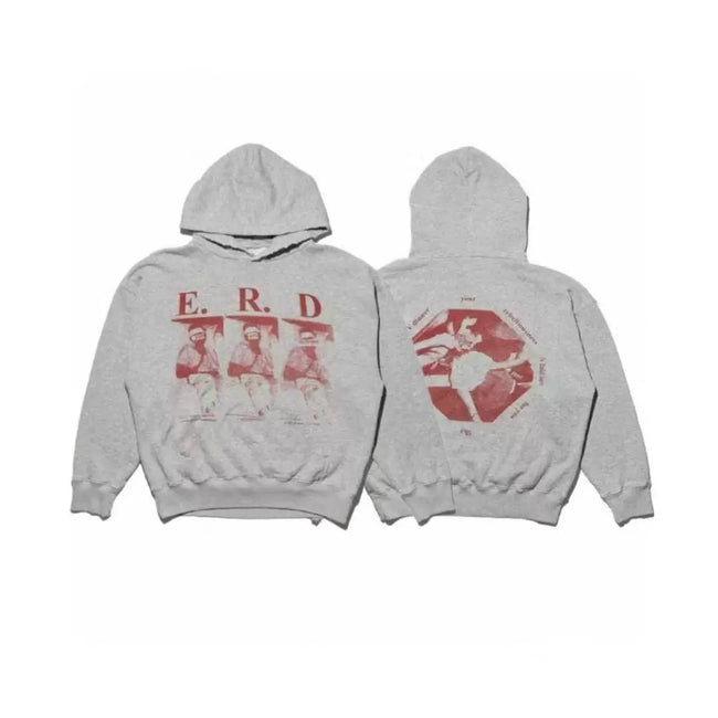Enfants Riches Déprimés Red Military Graphic Hoodie - Light Grey Hover Image