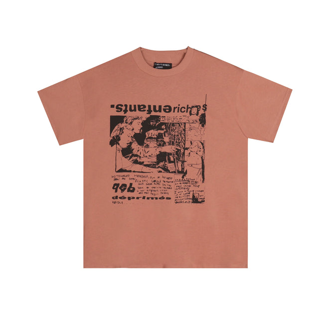 Enfants Riches Déprimés Inverted Collage T-Shirt - Terracotta Hover Image