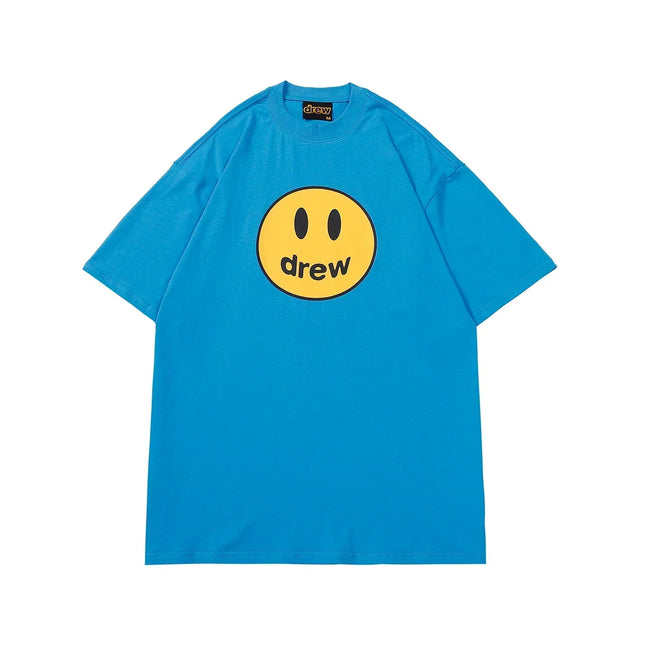 Drew House Mascot Smiley Tee, Bright Cyan Blue Hover Image