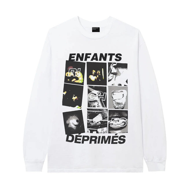 Enfants Riches Déprimés Multi-Panel Photo Grid Long-Sleeve - White Hover Image