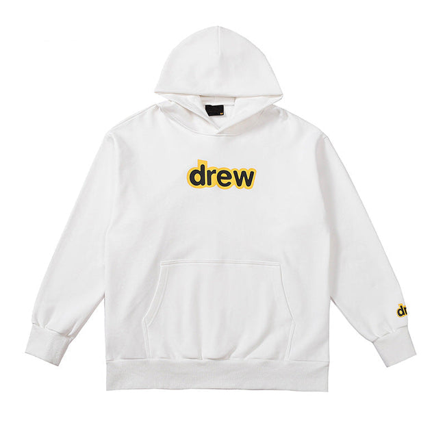 Drew House Classic Logo White Unisex Oversized Fleece Hoodie Hover Image