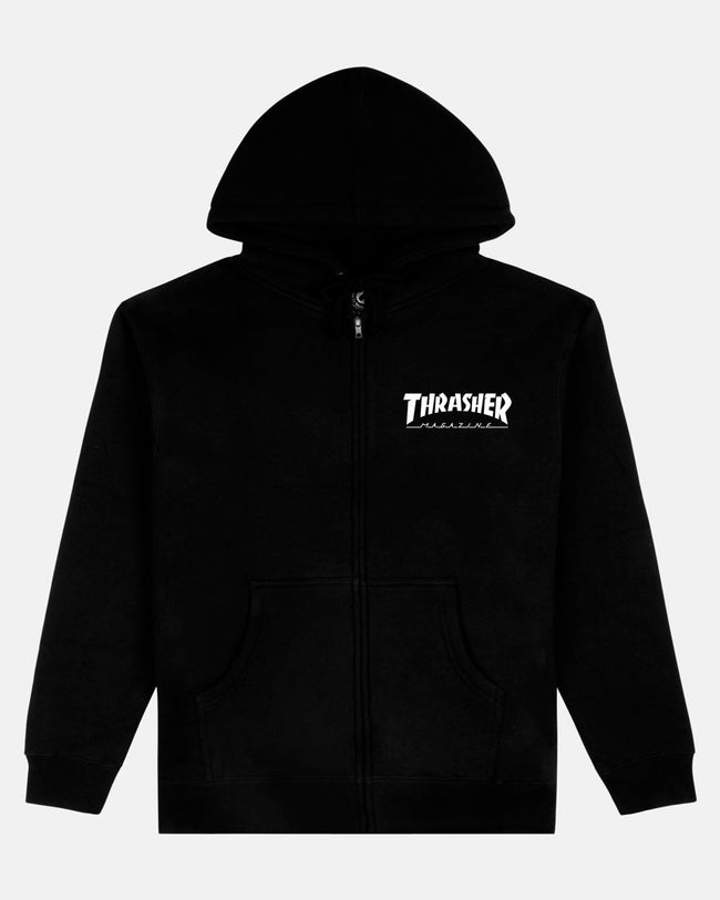 MAG LOGO - ZIP UP HOODIE - BLACK Hover Image